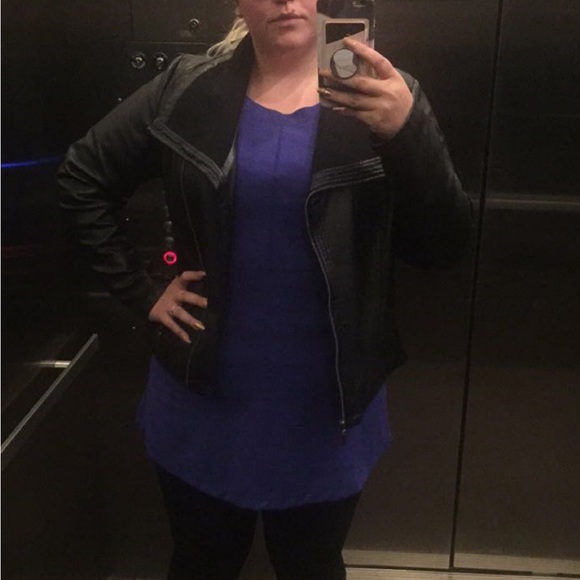 EUC Athleta Electric Blue Purple Space Dye Fit Flare Sweatshirt Skater Dress - Picture 7 of 7